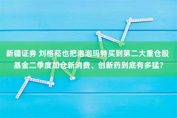 新疆证券 刘格菘也把泡泡玛特买到第二大重仓股 基金二季度加仓新消费、创新药到底有多猛？